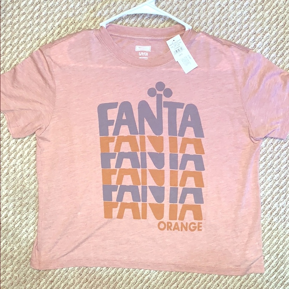 American Eagle cropped Fanta shirt- SMALL
